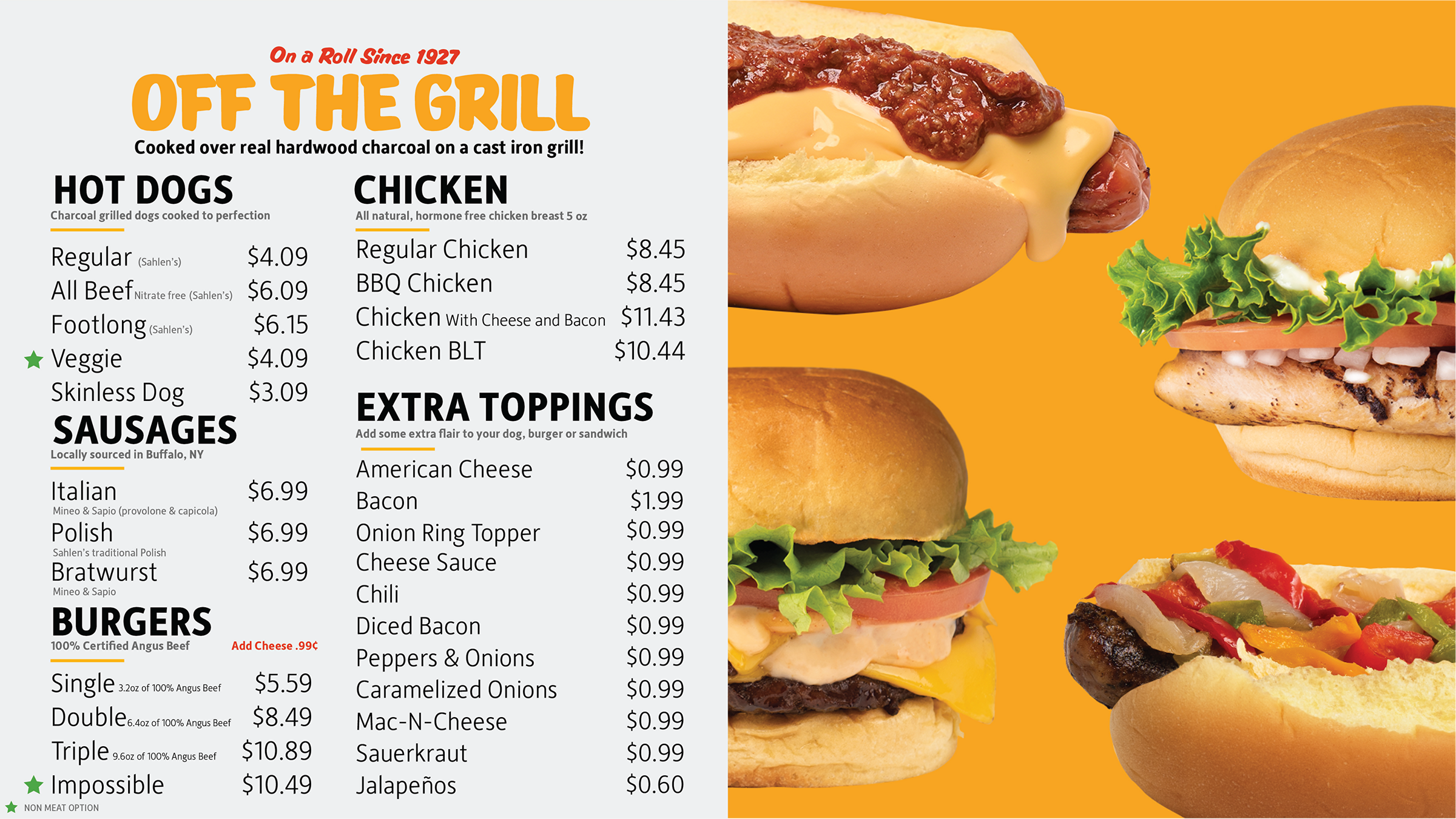 Menu Ted s Hot Dogs